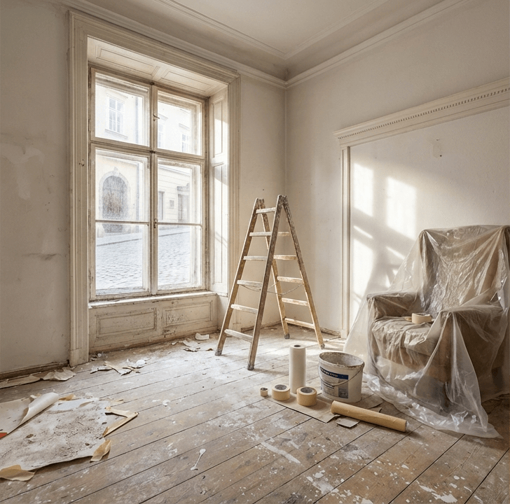 Vorher: Sonderreinigung nach Umbau Salzburg