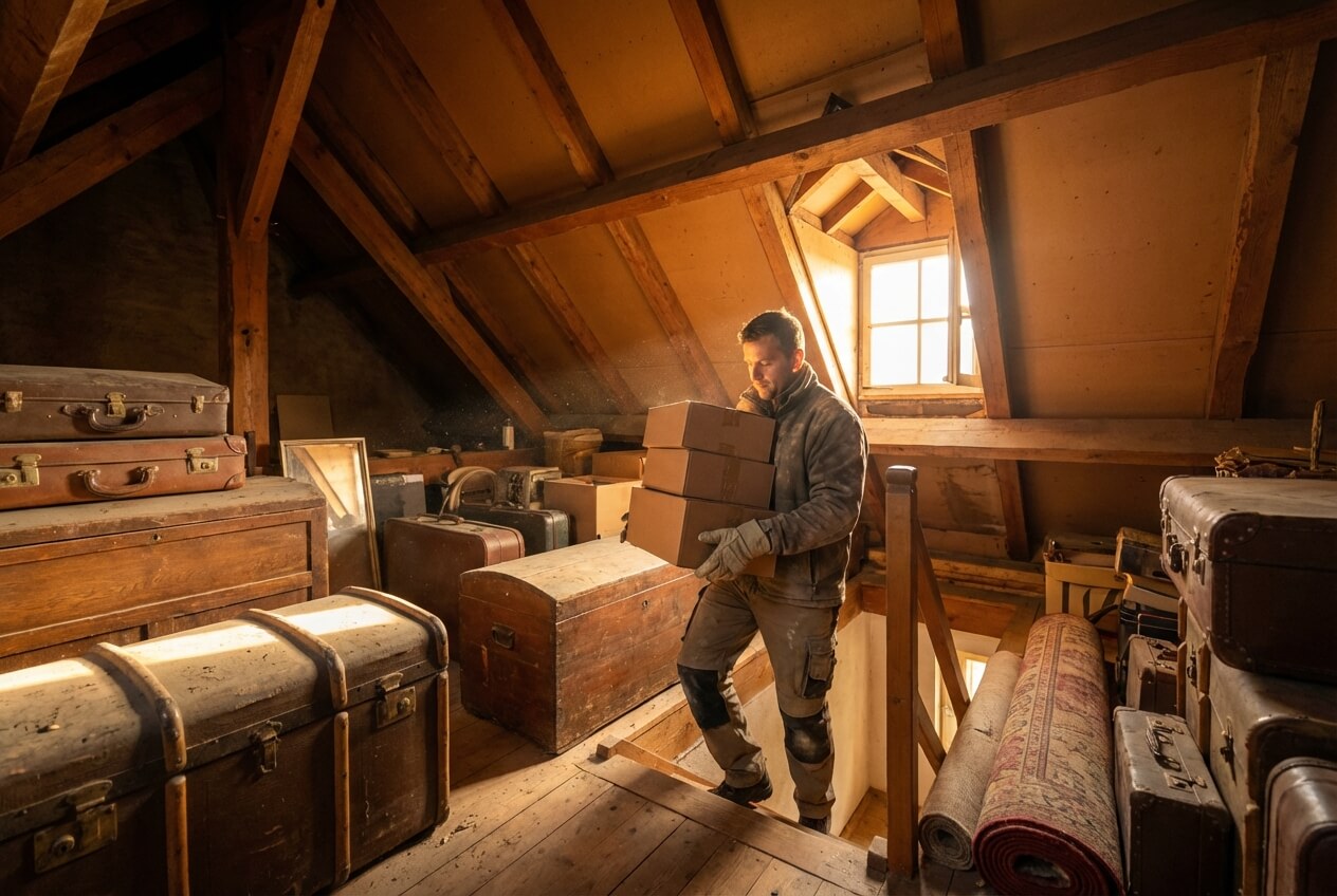 Dachbodenentrümpelung in Salzburg, Wien und Graz